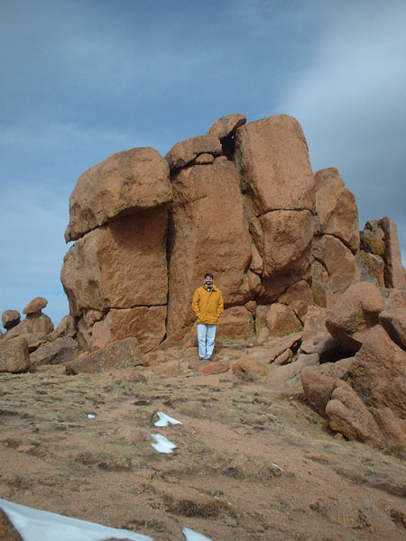 Rocks in the meadow- looks like Greg is cold.jpg 81.1K